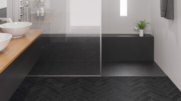 flooring laminate zenku tile black herringbone